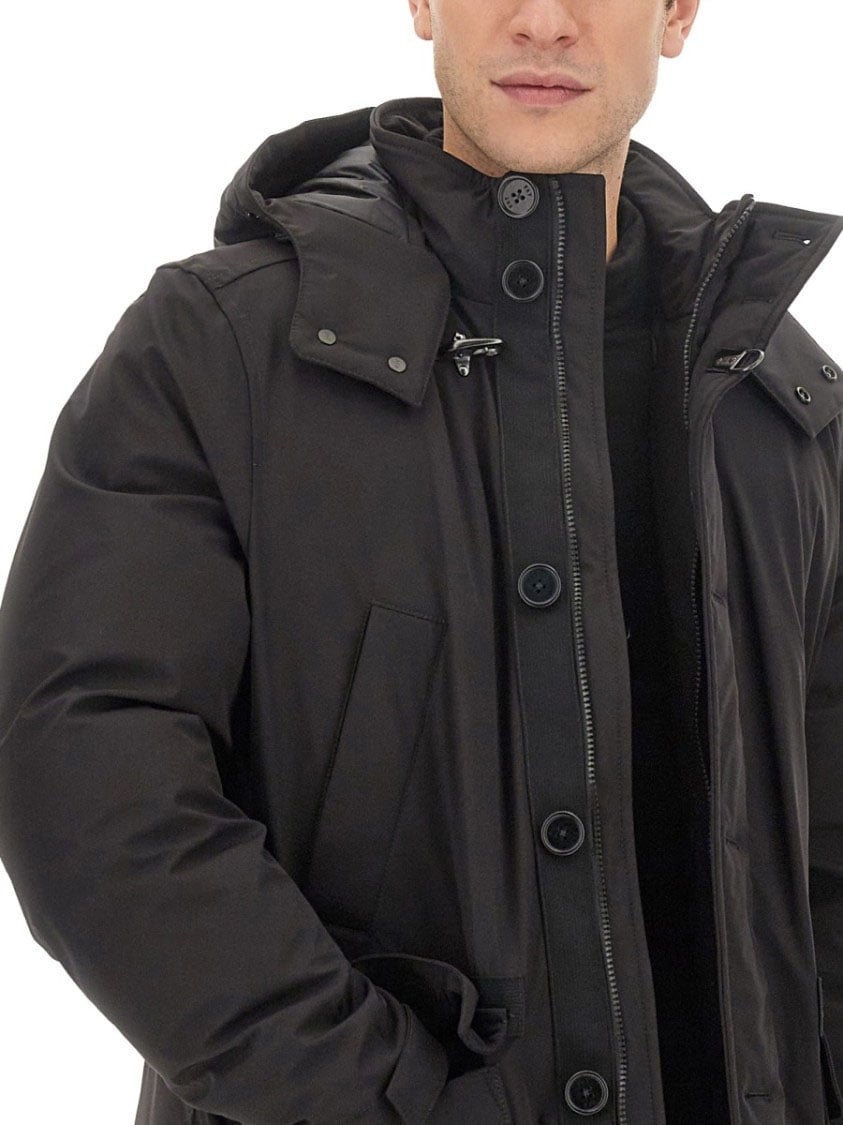 Fay Technical Fabric Caban Zwart