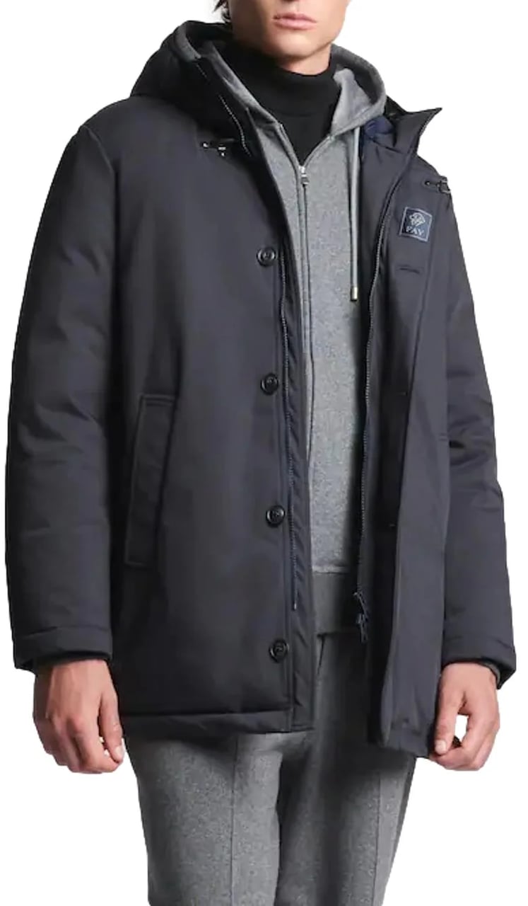 Fay Coats Blu Petrolio Blauw