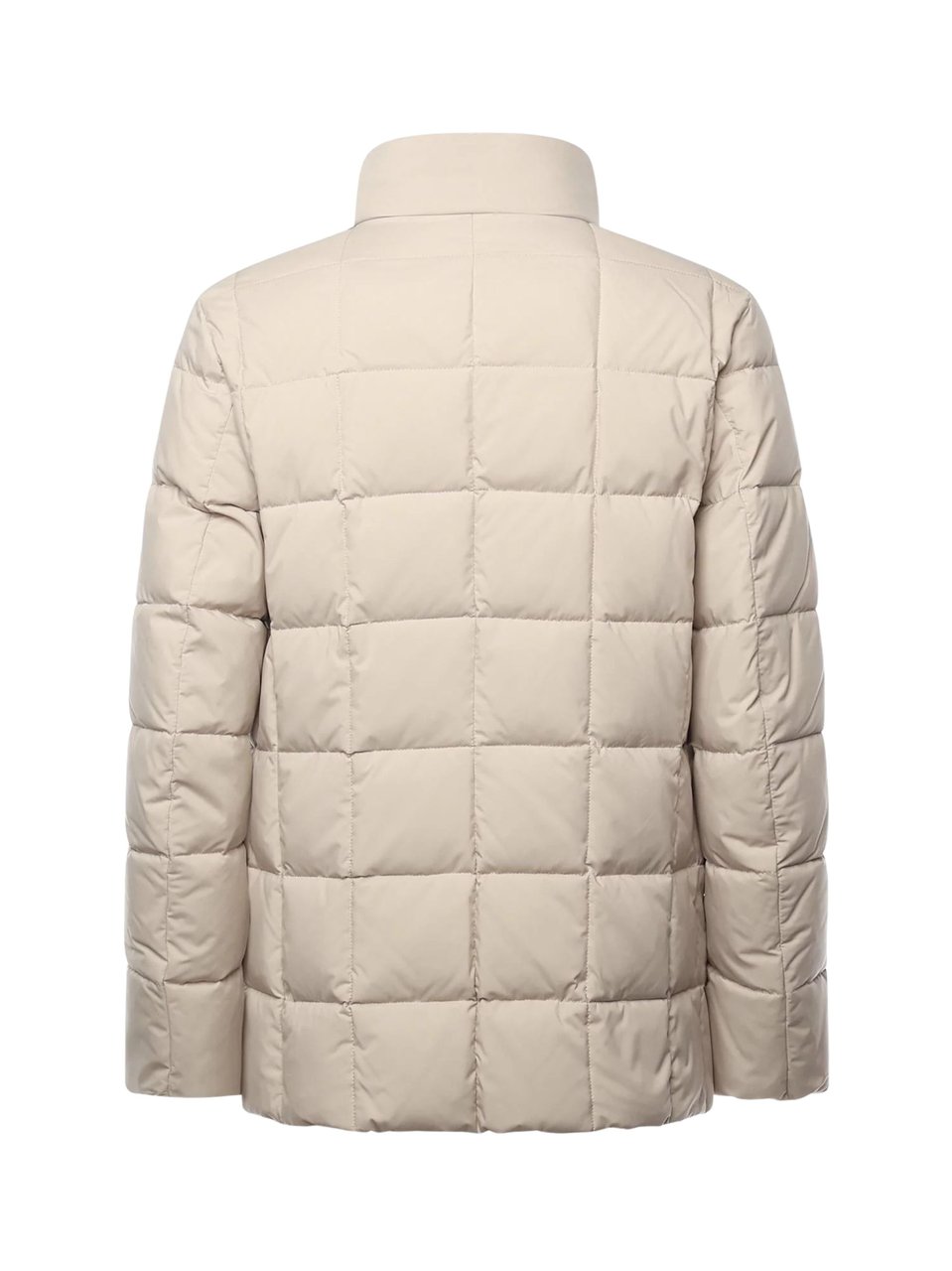 Fay Quilted Short Coat With Double-Breasted Front And Pockets Neutraal