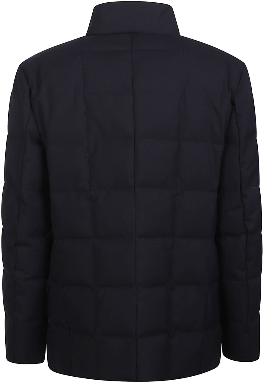 Fay Double Front Down Jacket Blue Blauw