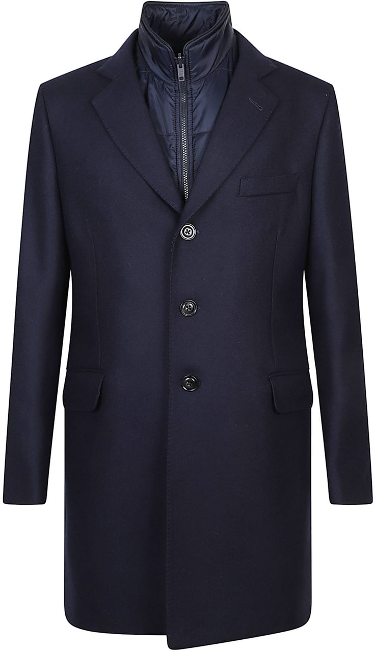 Fay Double Coat Blue Blauw