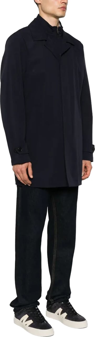 Fay Morning Stretch Minimalist Black Mens Jacket Zwart