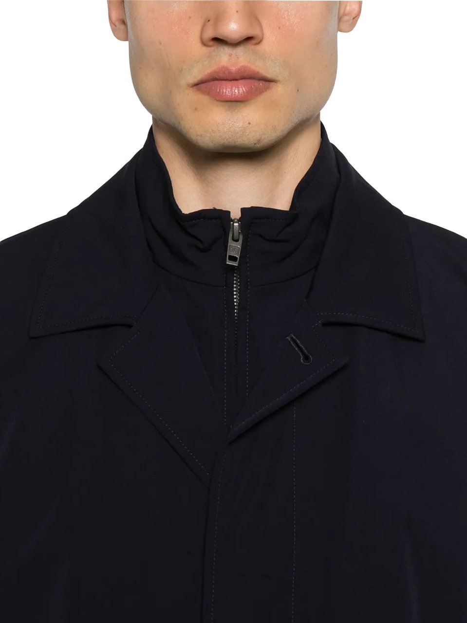 Fay Morning Stretch Minimalist Black Mens Jacket Zwart