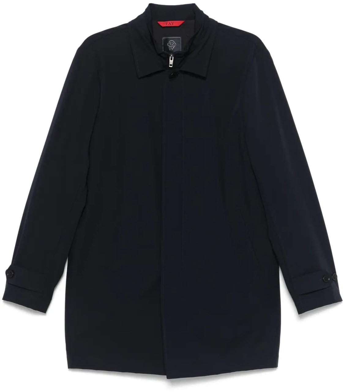 Fay Morning Stretch Minimalist Black Mens Jacket Zwart