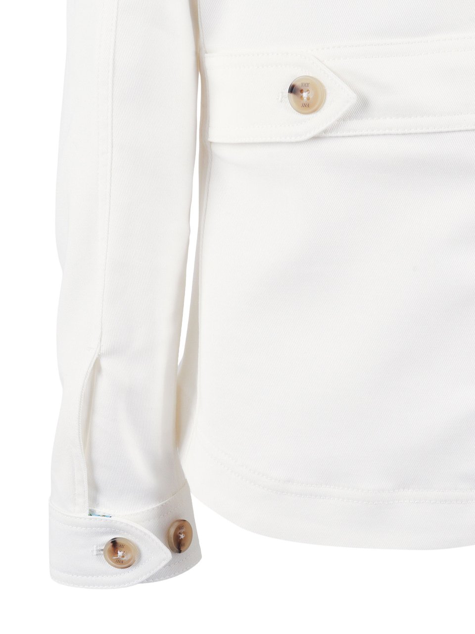 Fay Shirt Jacket Con Gancio Shirt Jacket Wit