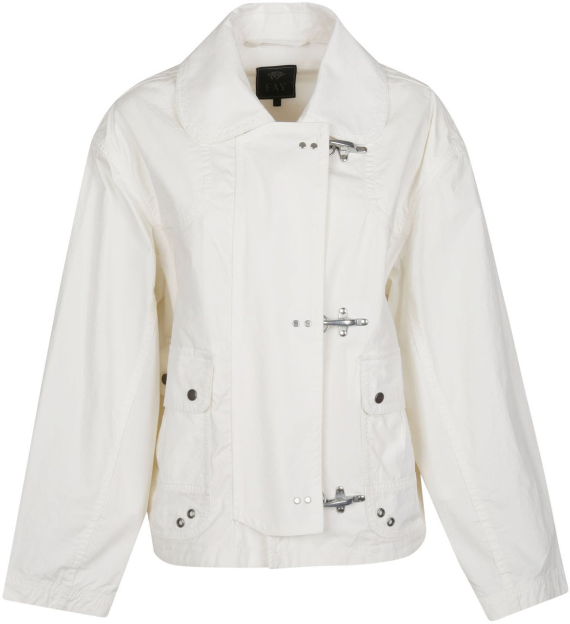 Fay 3 Ganci Bomber Jacket White Wit