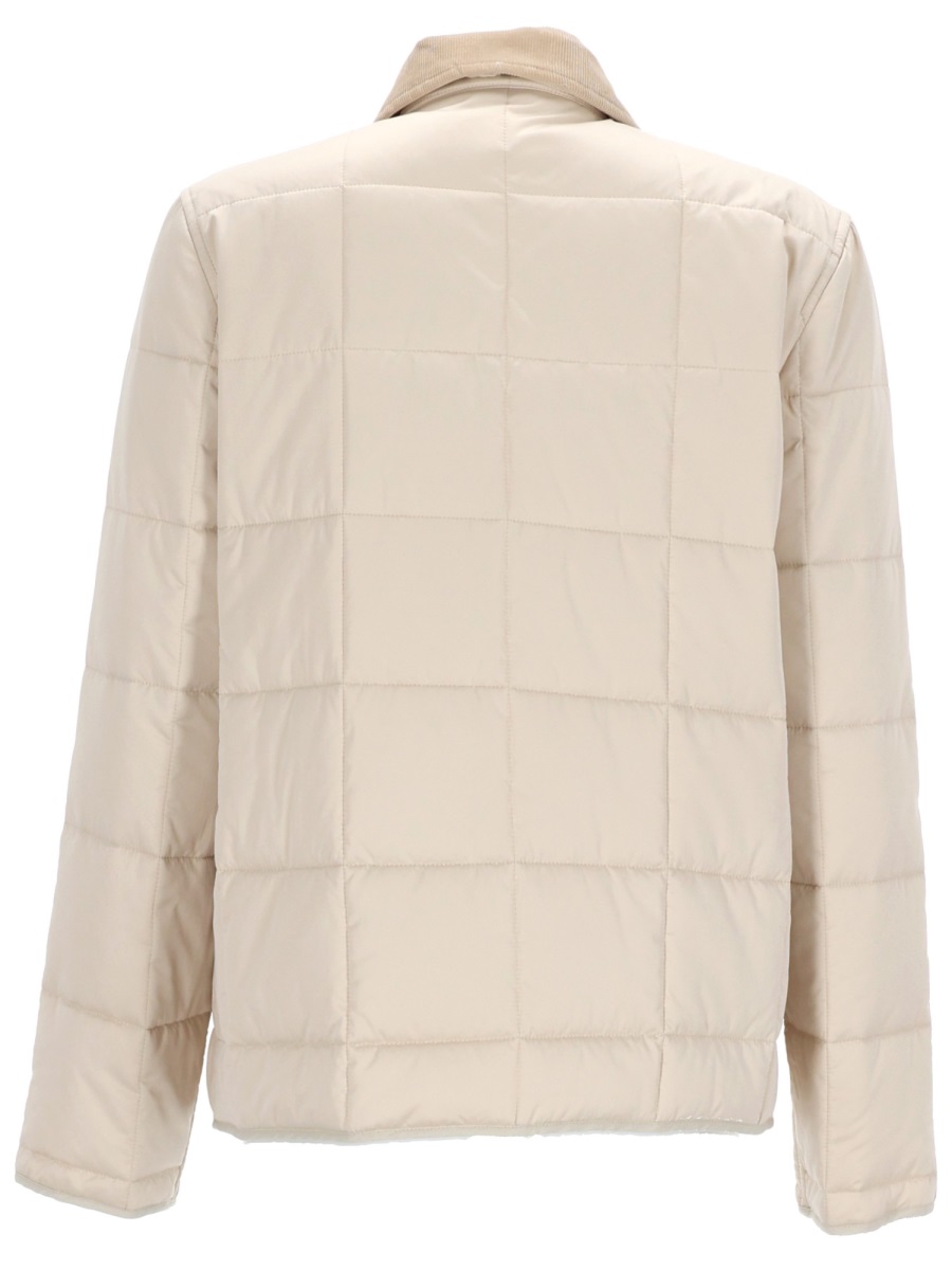 Fay Neutrals Quilted Boxy Field Jacket Grijs