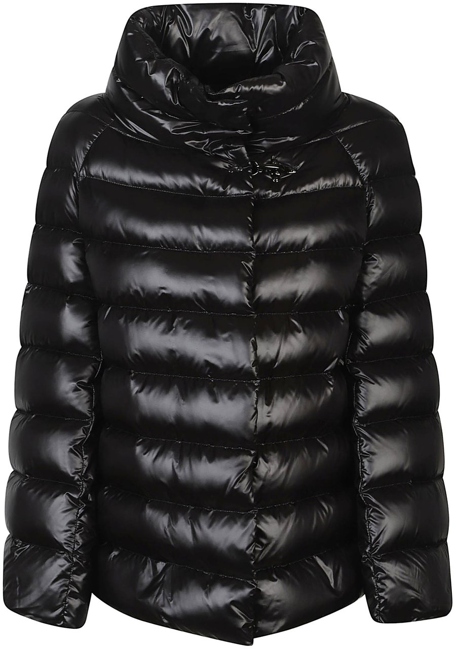 Fay Raglan Down Cape Black Zwart