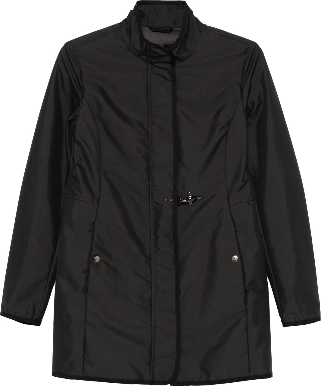 Fay Easy Virginia High Collar Short Coat Zwart