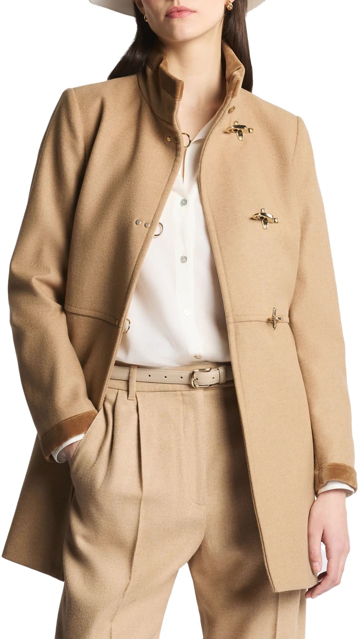 Fay Coats Cammello Scuro Bruin