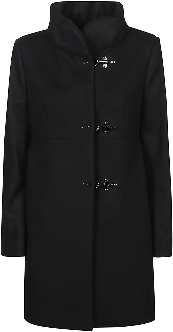Fay Romantic Coat Black Zwart