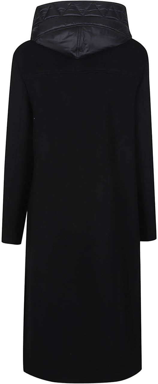 Fay Double Front Coat Black Zwart