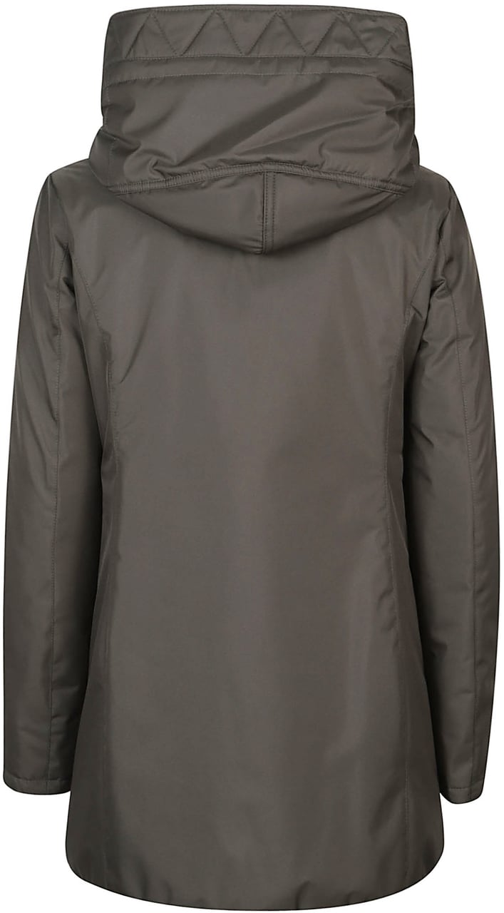 Fay Double Front Toggle Coat Green Groen