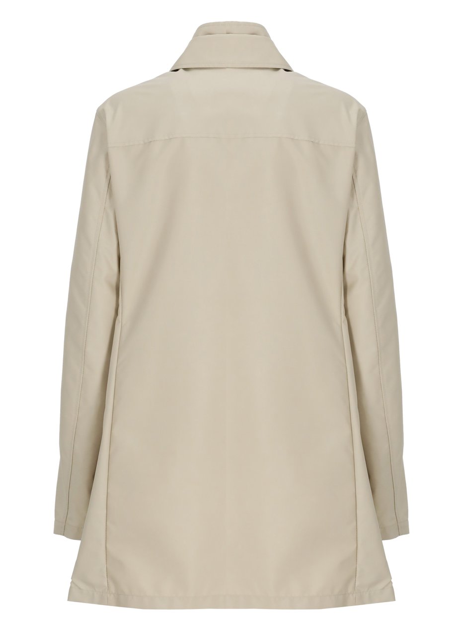 Fay Beige Waterproof Buttoned Jacket Neutraal