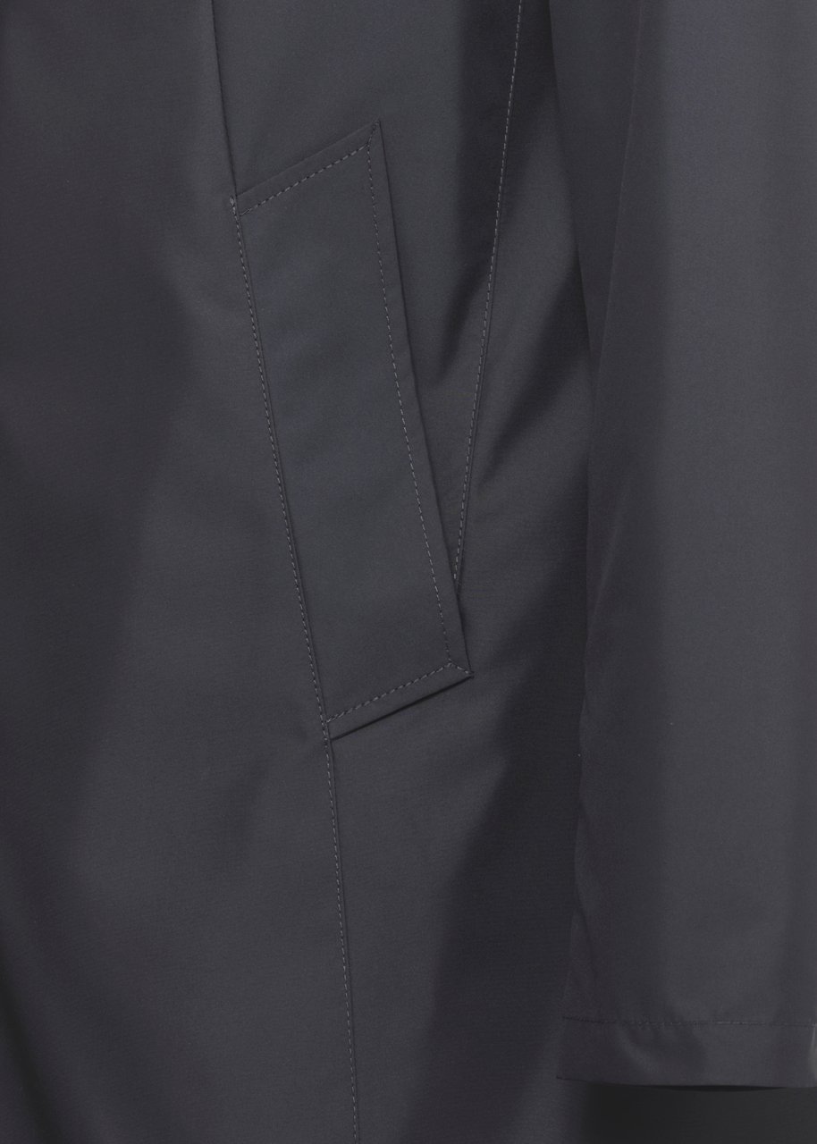 Fay Blue Waterproof Buttoned Jacket Zwart