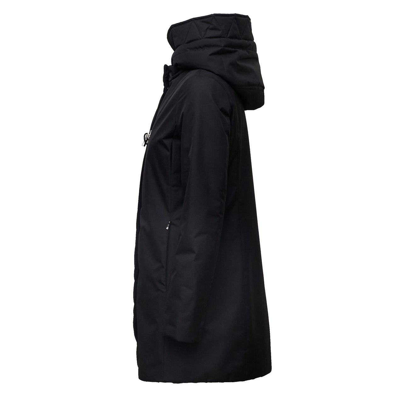 Fay Toggle Closure Microfiber Gabardine Coat Zwart