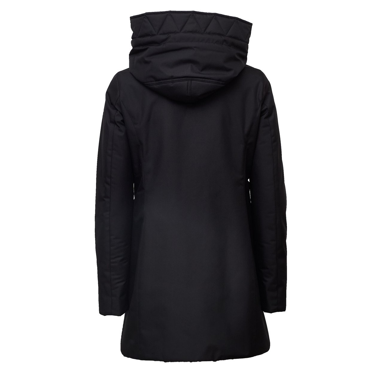 Fay Toggle Closure Microfiber Gabardine Coat Zwart