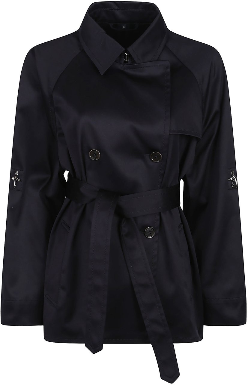 Fay City Short Trench Blue Blauw