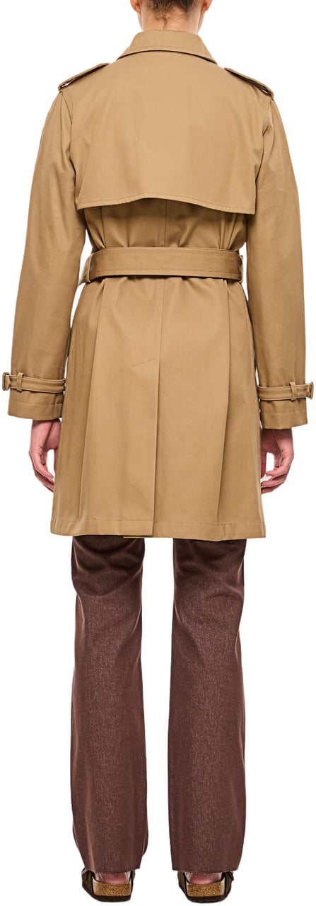 Fay Double-Breasted Trench Coat With Adjustable Straps And Classic Design Neutraal