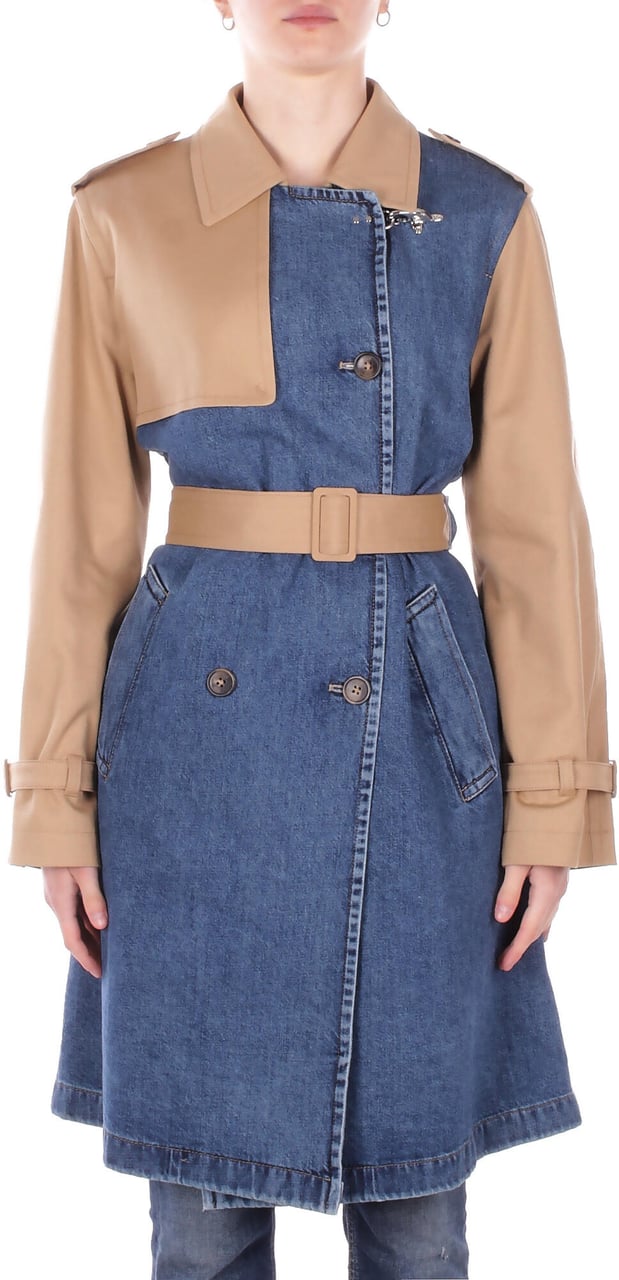 Fay Coats Denim Blauw
