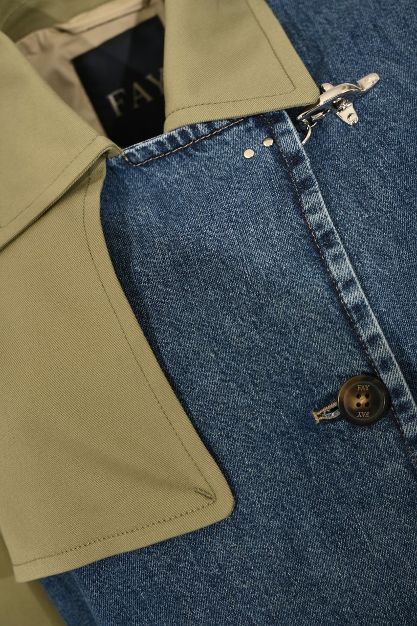 Fay Coats Blu Denim Scuro/Quotidiano Blauw