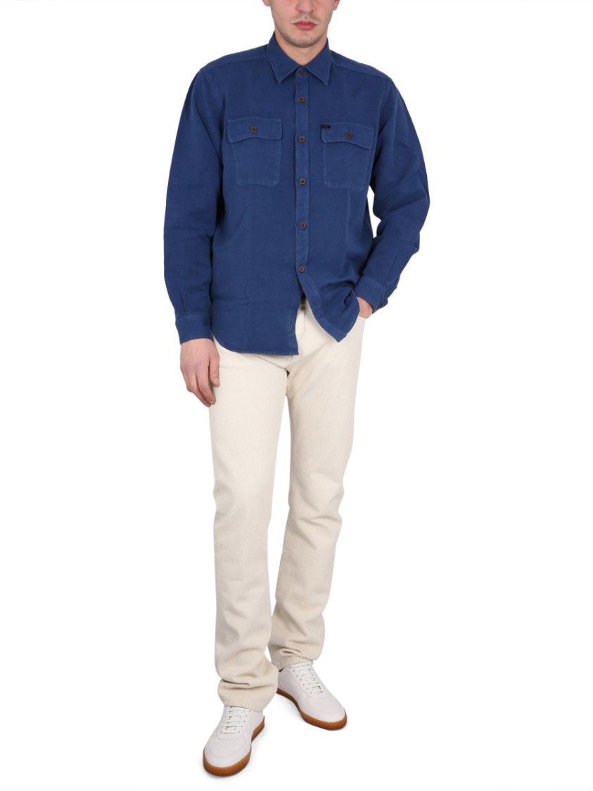 Fay Classic Collar Shirt Blauw