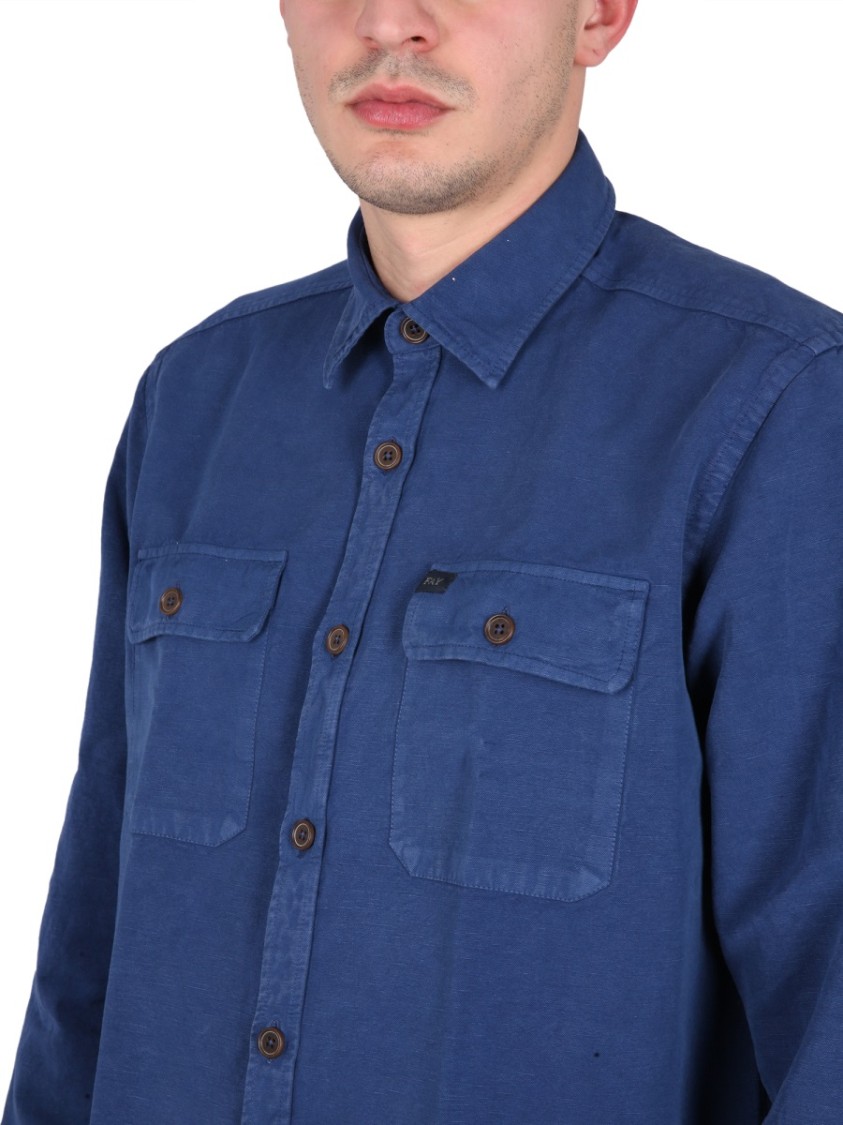 Fay Classic Collar Shirt Blauw