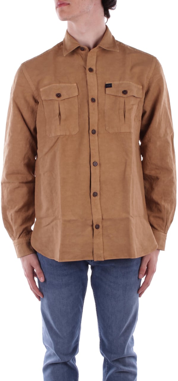 Fay Shirts Camel Beige