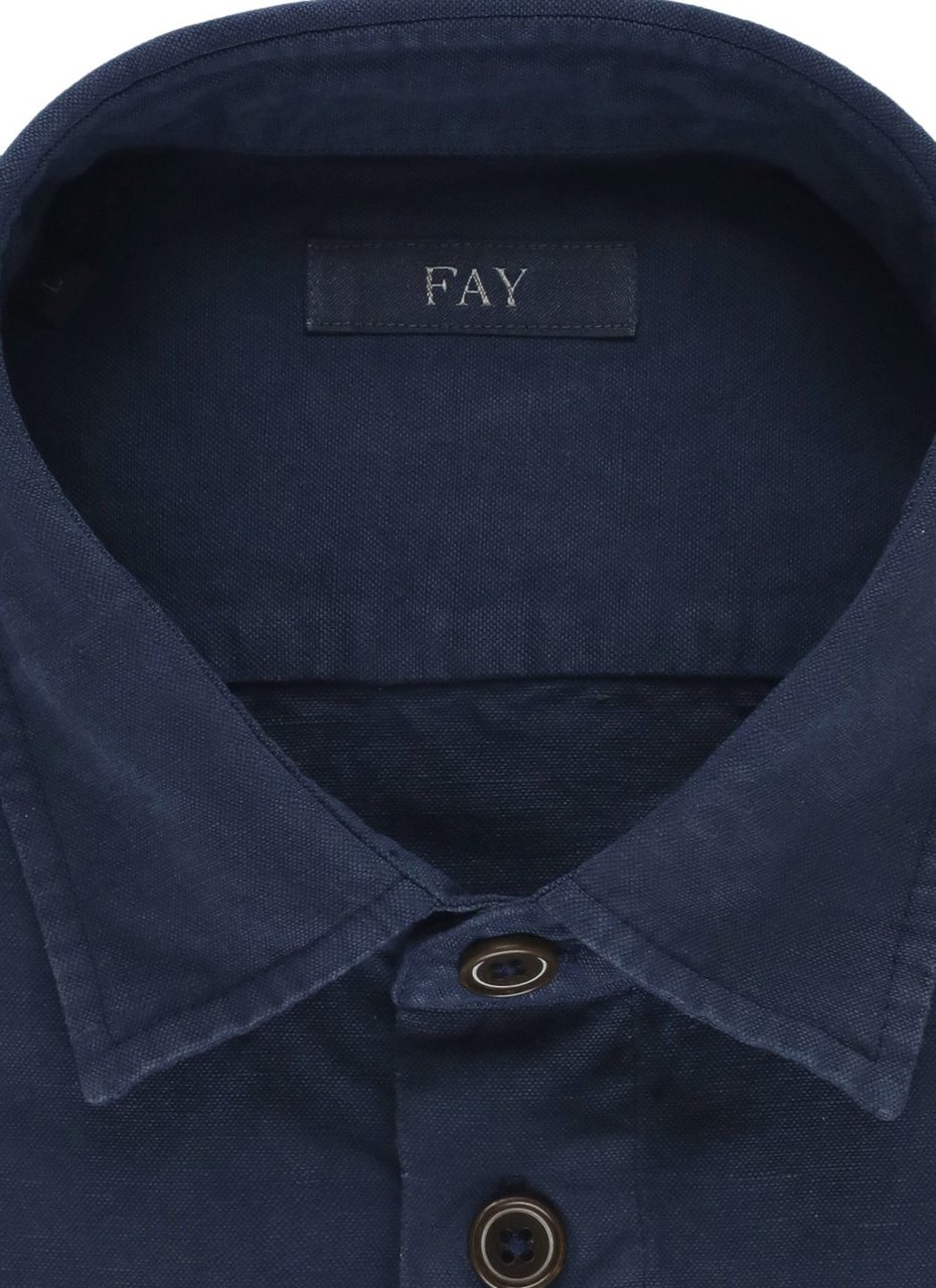Fay Shirts Blue Blauw
