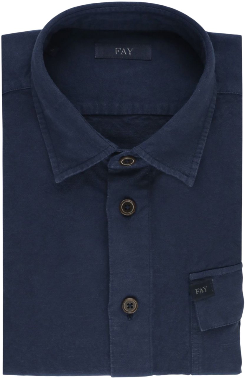 Fay Shirts Blue Blauw