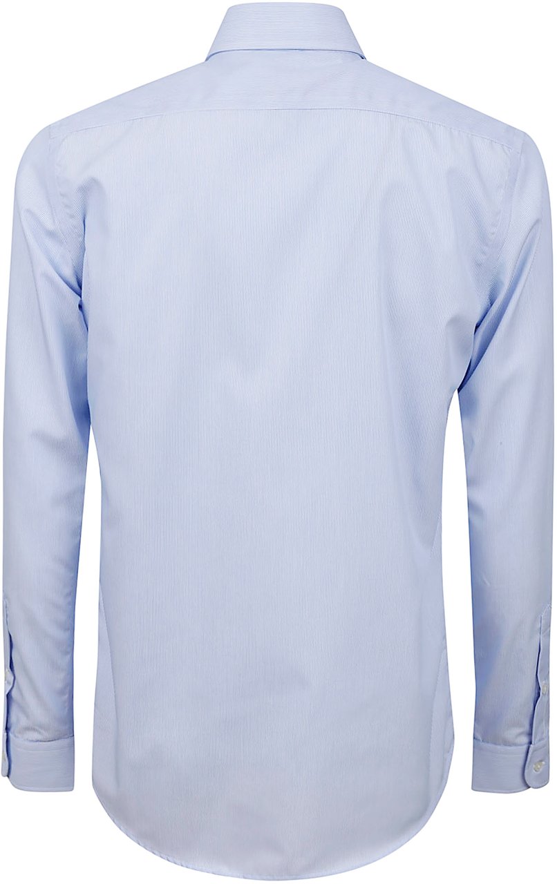 Fay Shirts Bianco Azzurro Blauw