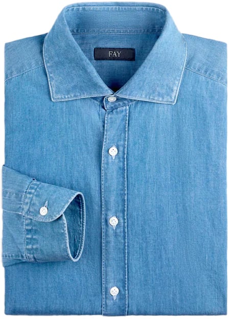 Fay Shirts Avion Blue Blauw