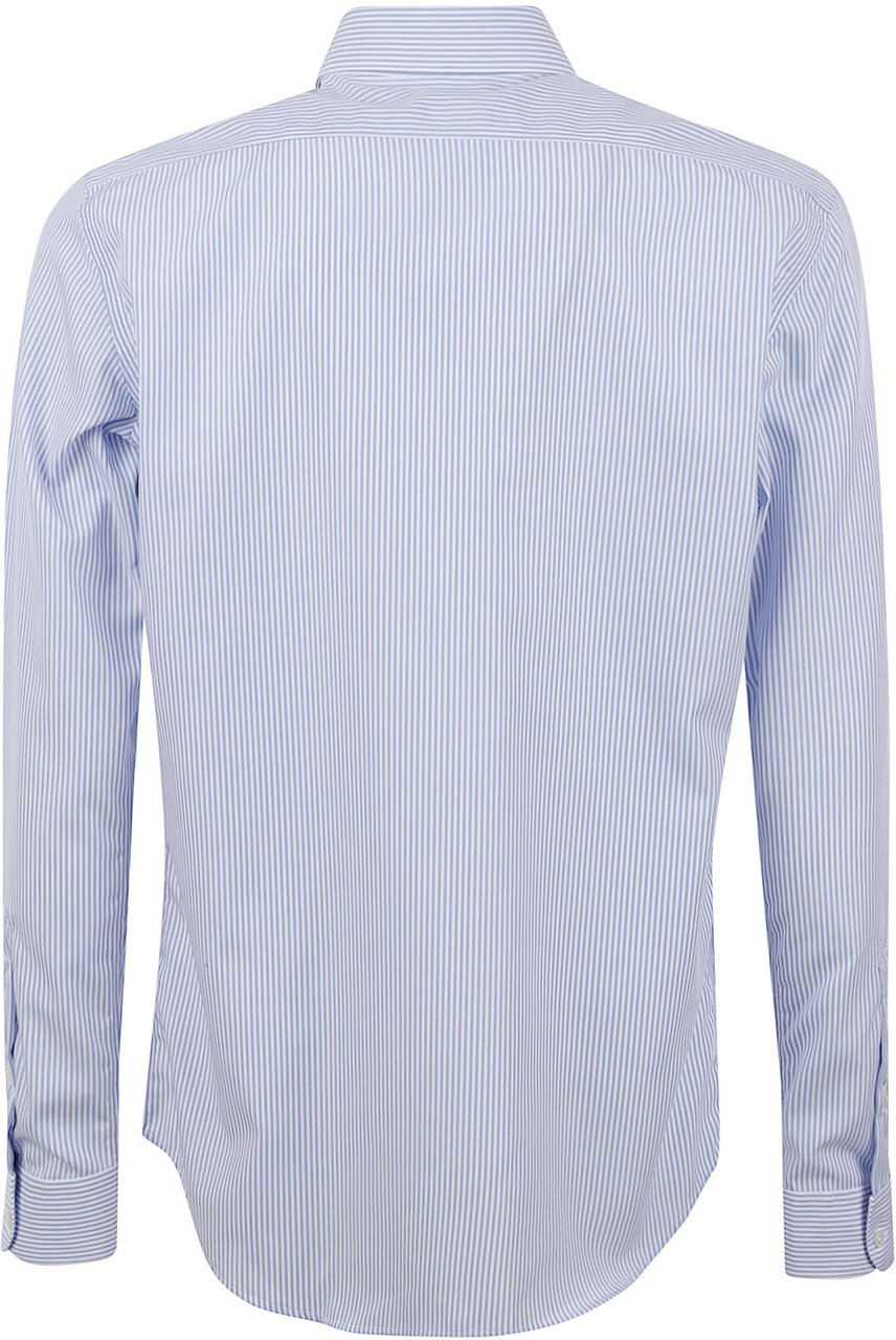 Fay Shirts Bianco Celeste Blauw
