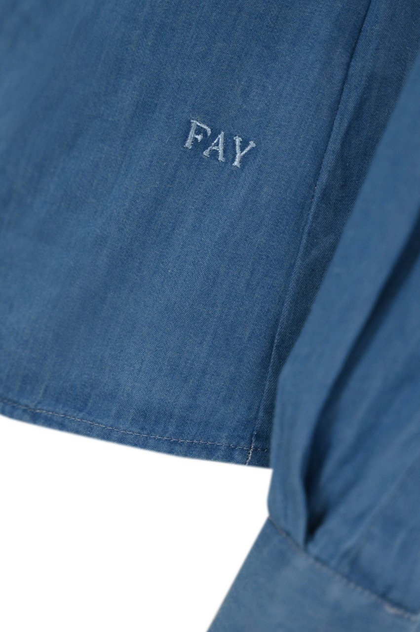 Fay Shirts Denim Blauw