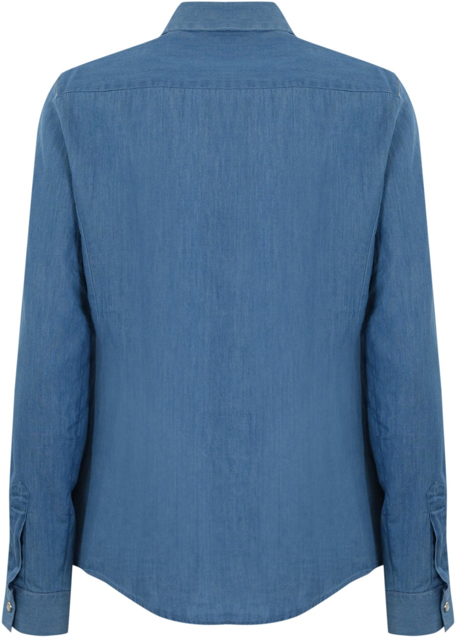 Fay Shirts Denim Blauw