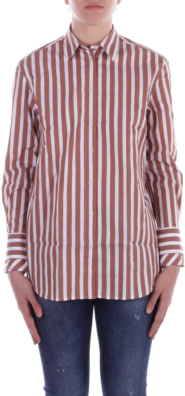 Fay Shirts Leather Brown Bruin