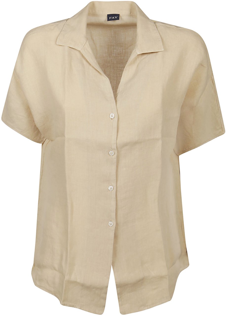 Fay Short Sleeve Shirt White Wit