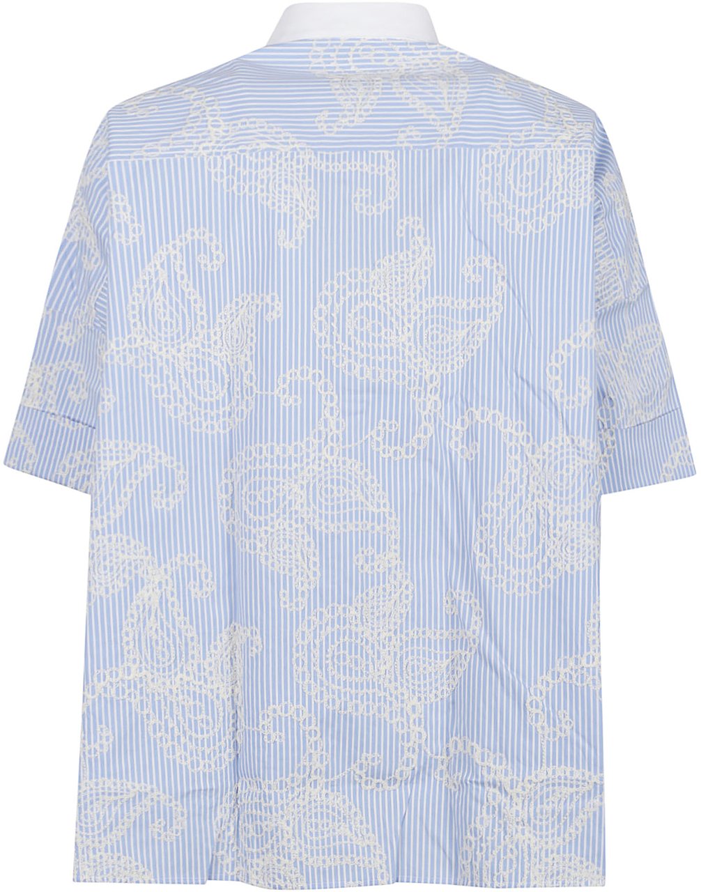 Fay 3/4 Sleeve Shirt Blue Blauw