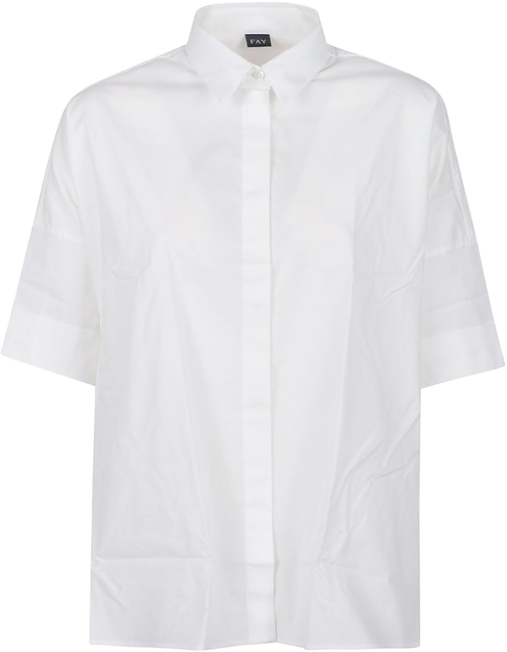 Fay 3/4 Sleeve Shirt White Wit
