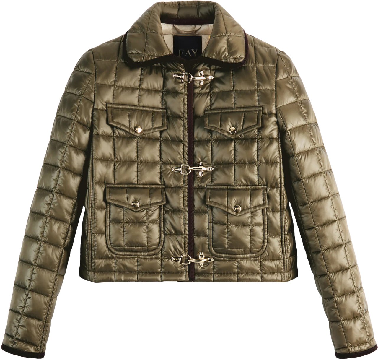 Fay Coats Militare Sabbia Scuro Beige