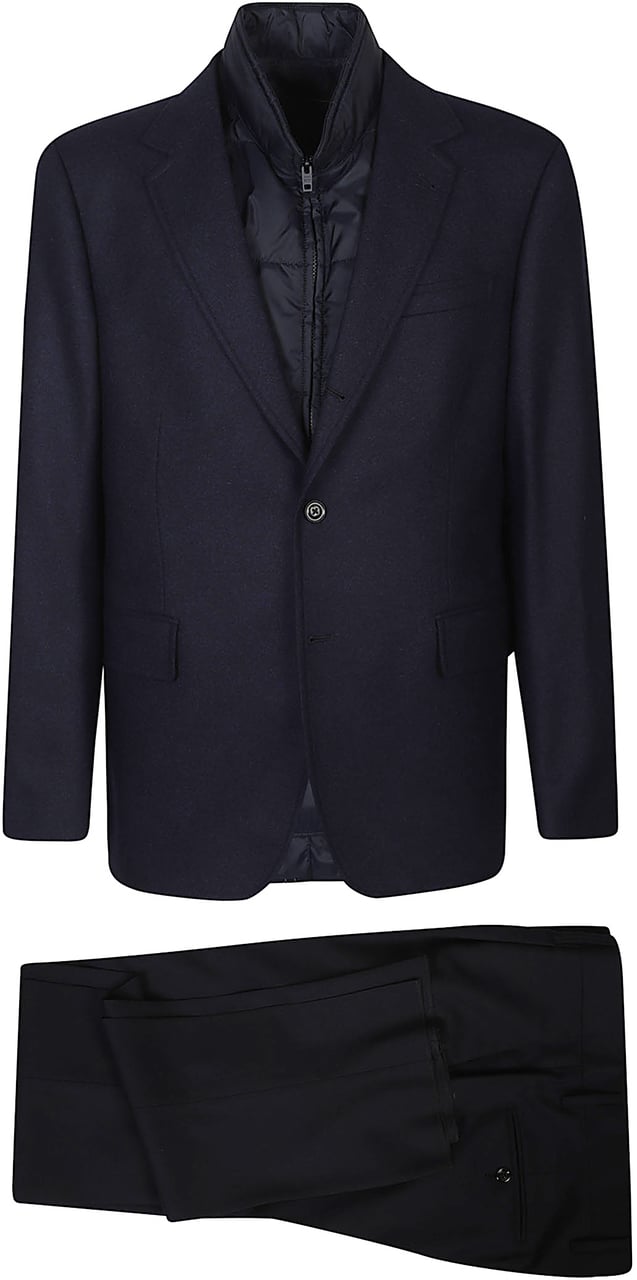 Fay Double Jacket Blue Blauw
