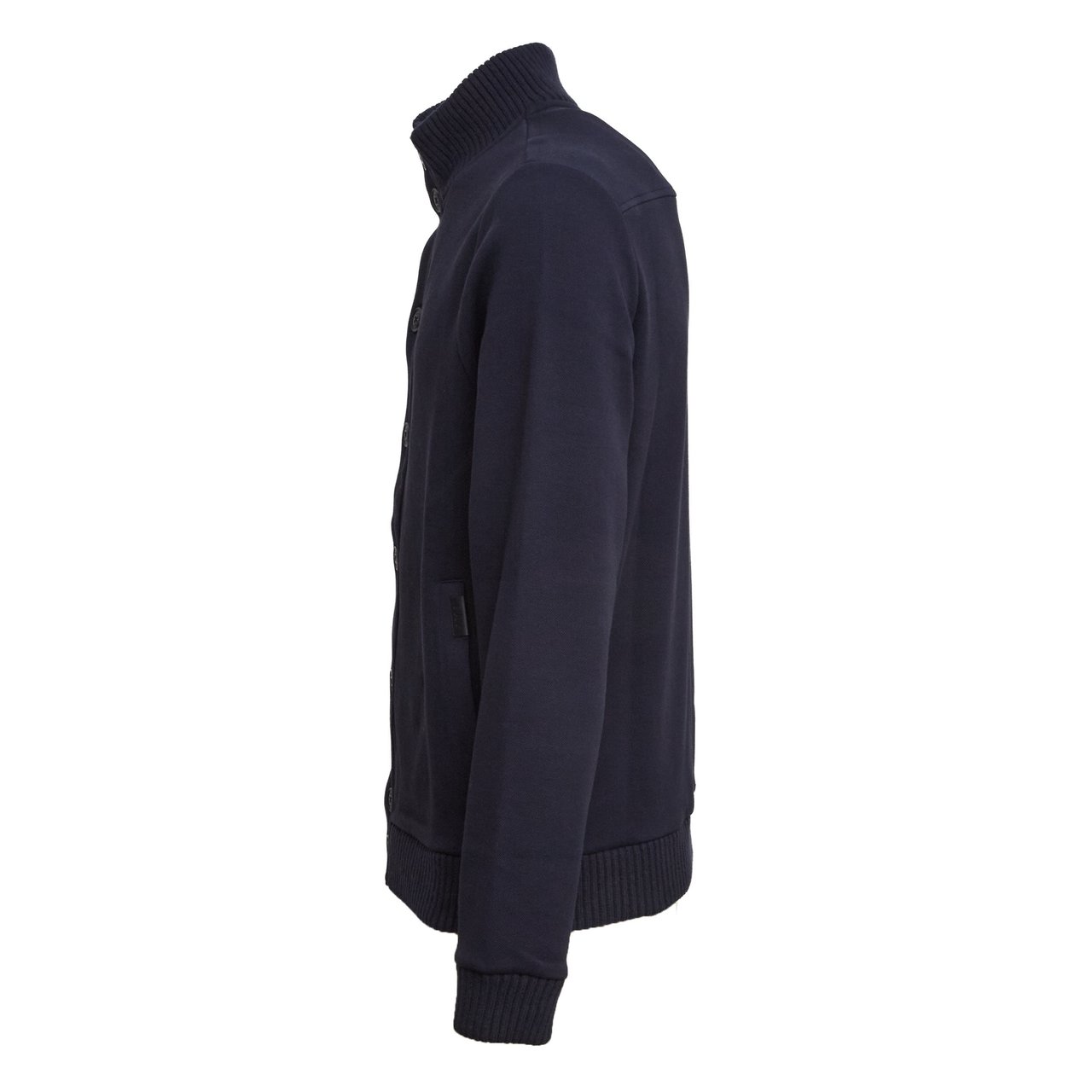 Fay Piquet Cotton Collared Cardigan Zwart