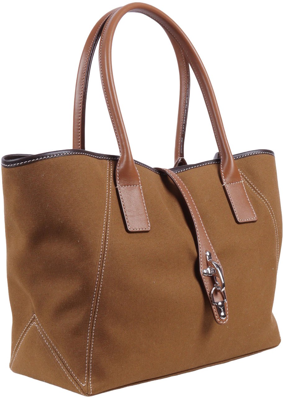Fay Shopping Media Cotton Tote Bag Bruin