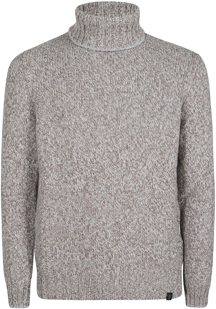 Fay Mouline` Turtle Neck Grey Grijs