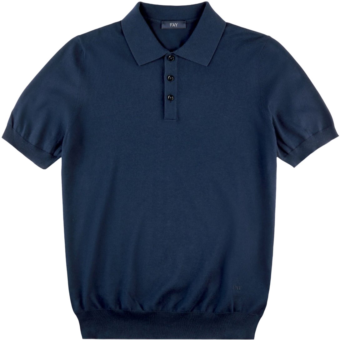 Fay T-Shirts And Polos Blue Blauw