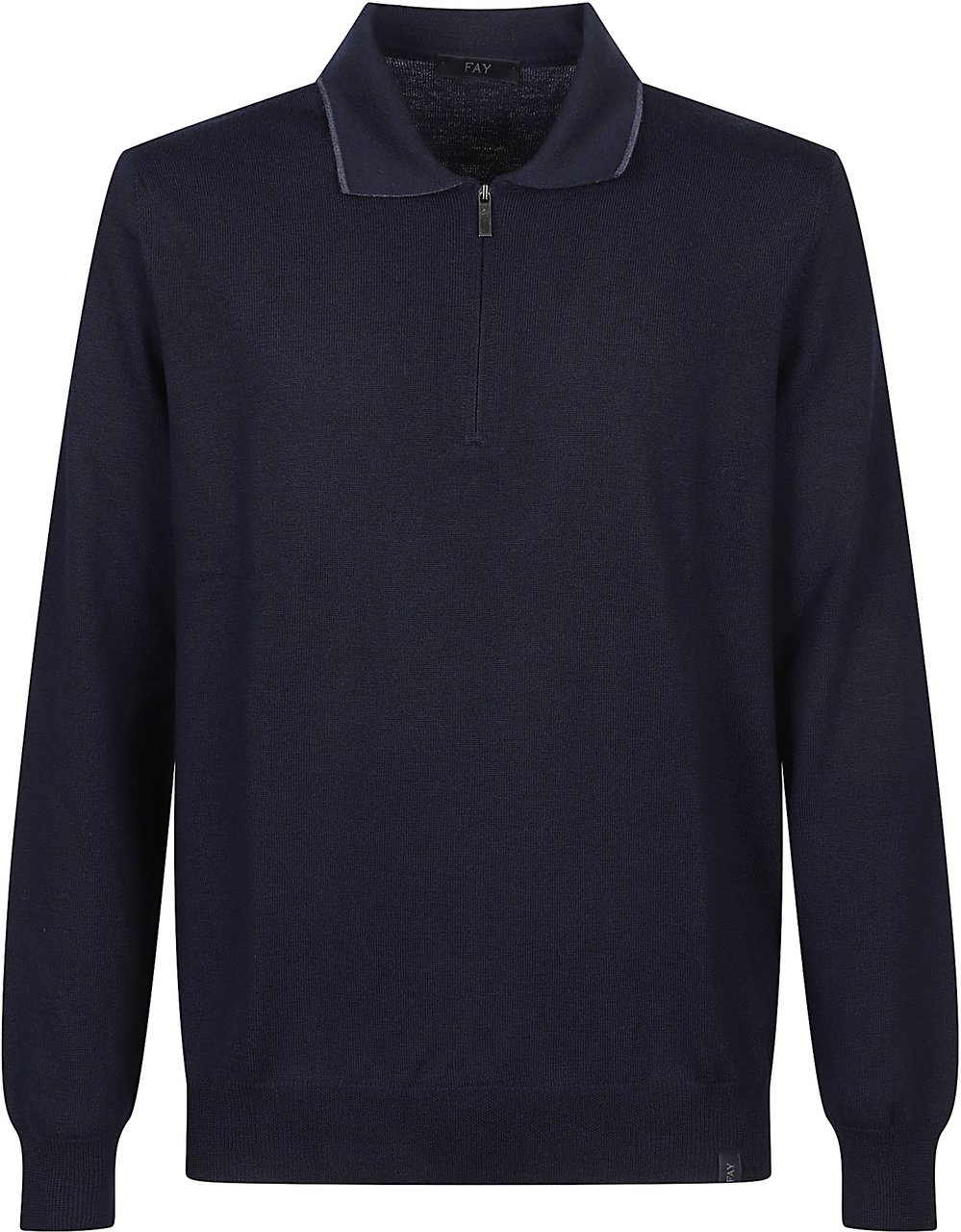 Fay Polo Neck Sweater Blue Blauw