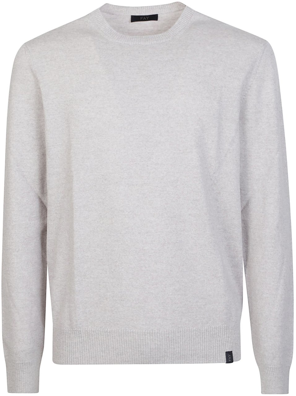 Fay Round Neck Sweater Metallic Metallic