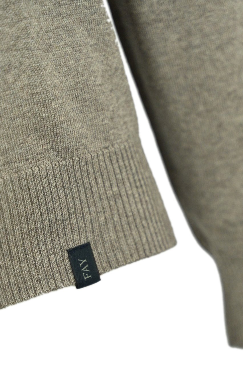 Fay Sweaters Kaki Chiaro Groen