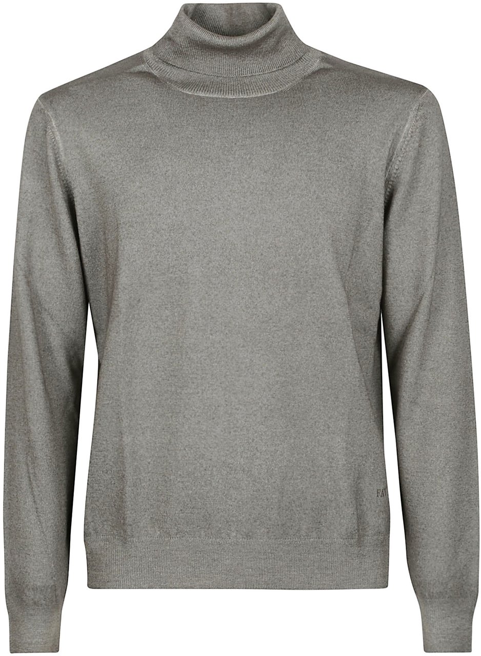 Fay Turtle Neck Sweater Green Groen