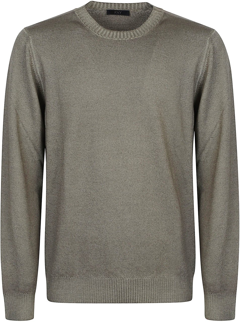 Fay Round Neck Sweater Green Groen